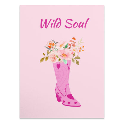 Premium Poster of Wild Soul Blossoming Cowboy Boot With Flowers Posters