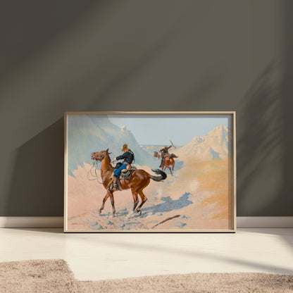Premium Poster of Wild West Cowboys in Action Fine Art Wall Posters