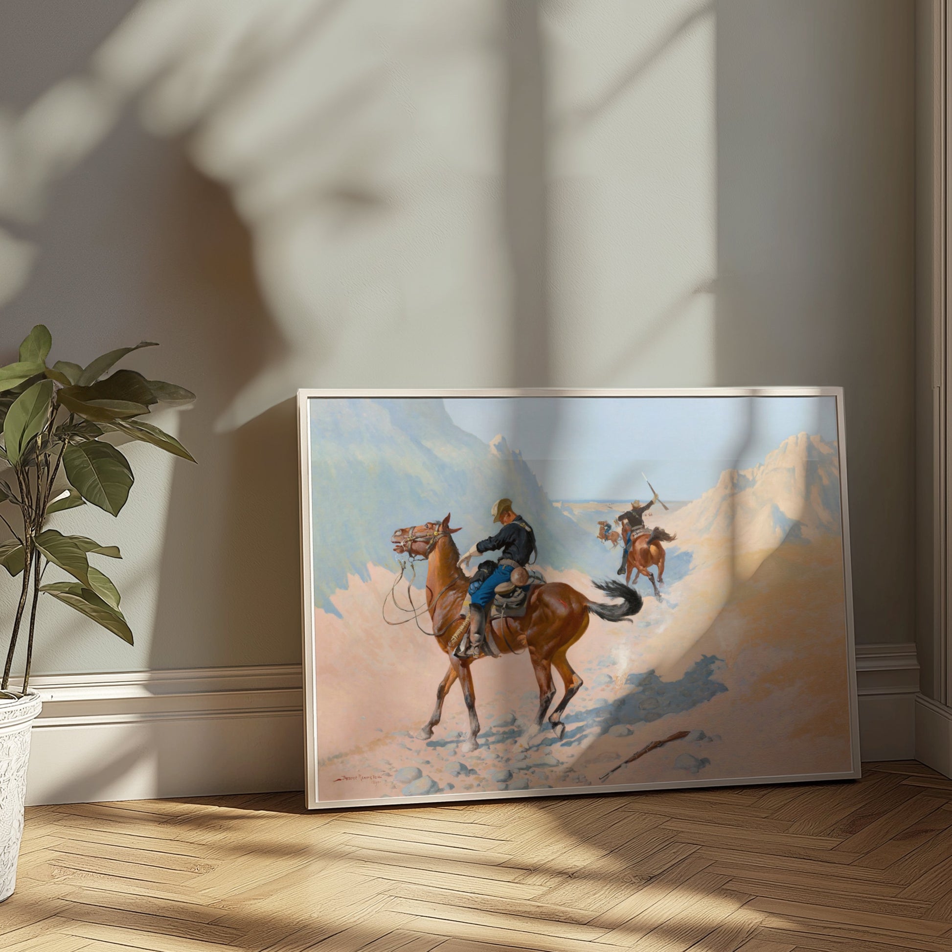Premium Poster of Wild West Cowboys in Action Fine Art Wall Posters