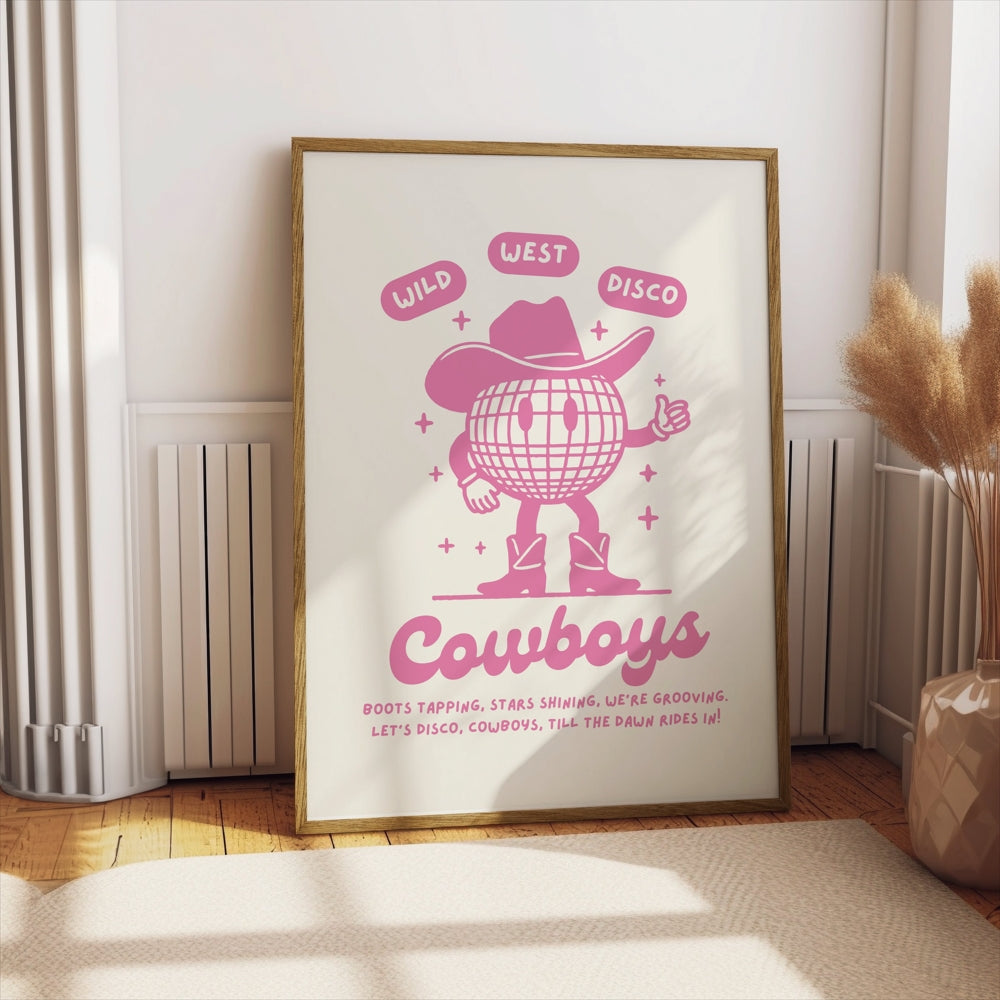 Premium Poster of Wild West Disco Cowboys Boots Tapping Posters
