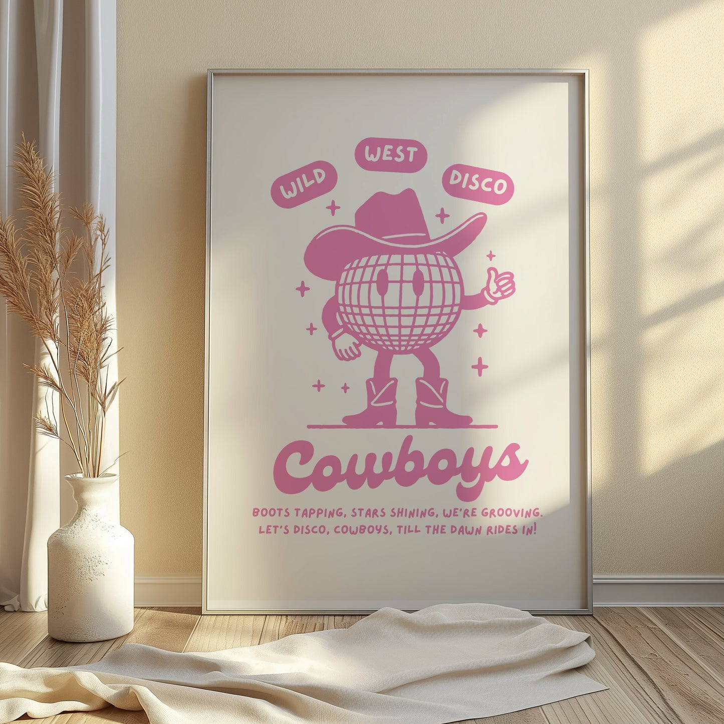 Premium Poster of Wild West Disco Cowboys Boots Tapping Posters