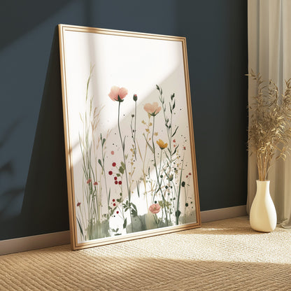 Premium Poster of Wildflower Meadow Art Print Floral Botanicals Posters