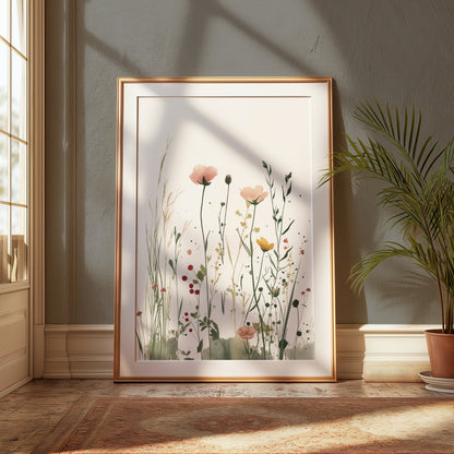 Premium Poster of Wildflower Meadow Art Print Floral Botanicals Posters