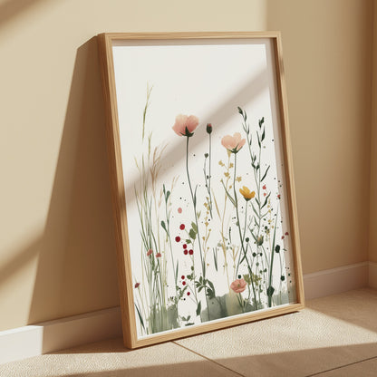 Premium Poster of Wildflower Meadow Art Print Floral Botanicals Posters