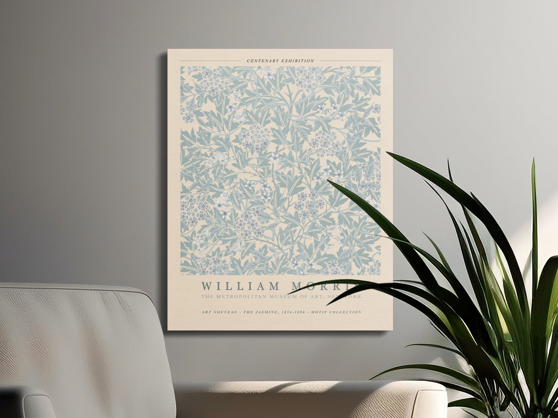 Premium Poster of William Morris Art Nouveau Jasmine Canvas Wraps