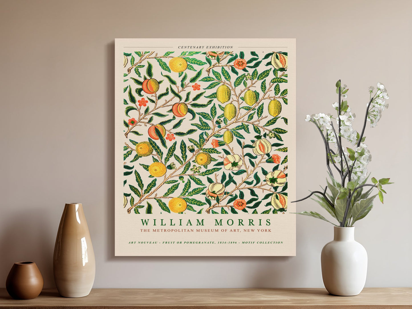 Premium Poster of William Morris Art Nouveau Motif Collection Canvas Wraps