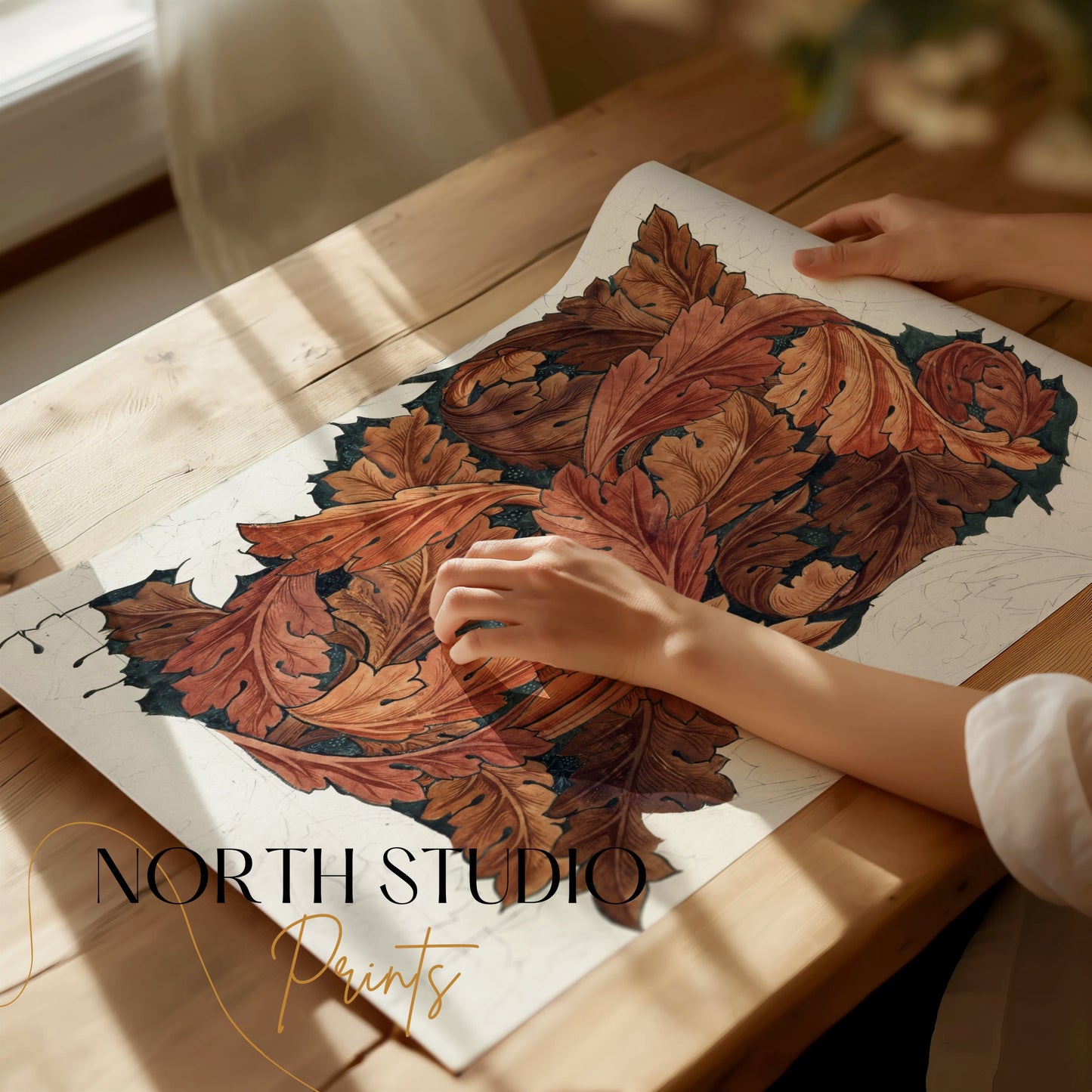 Premium Poster of William Morris Autumn Leaves Artistic Posters