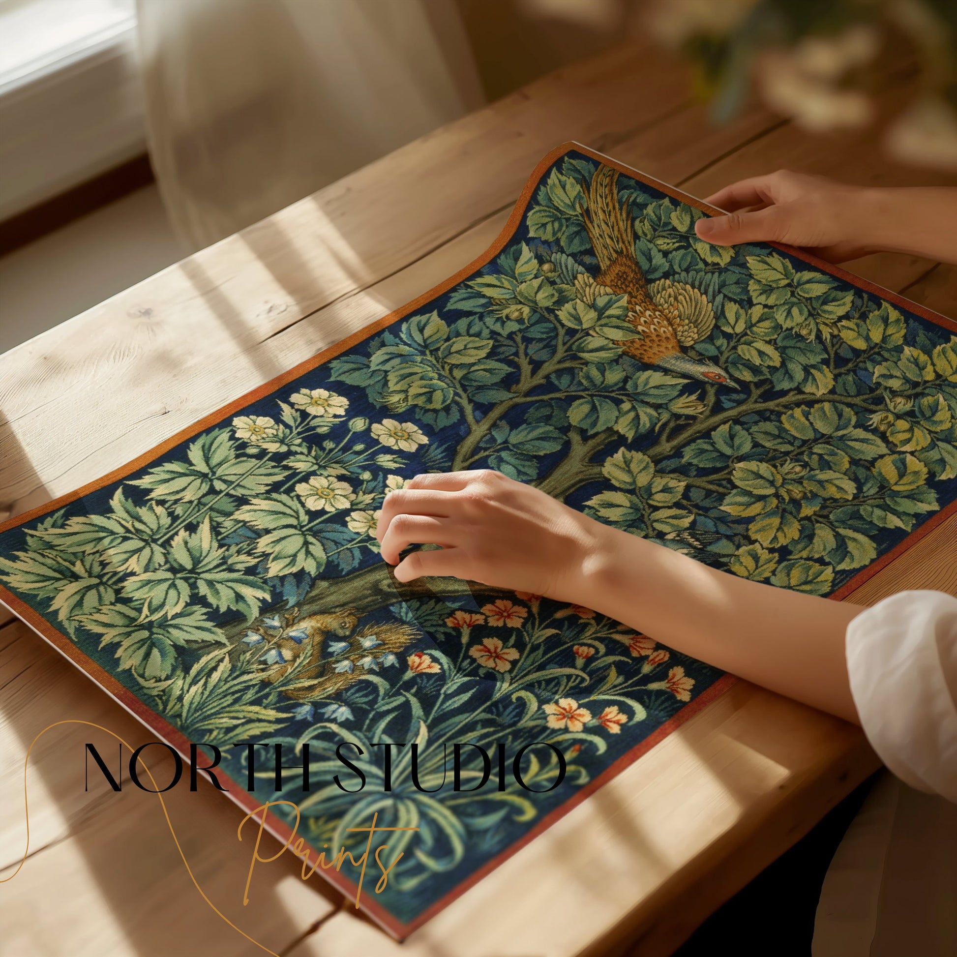 Premium Poster of William Morris Bird and Floral Nature Art Posters