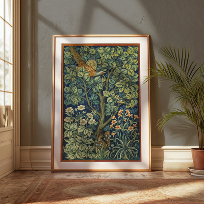 Premium Poster of William Morris Bird and Floral Nature Art Posters