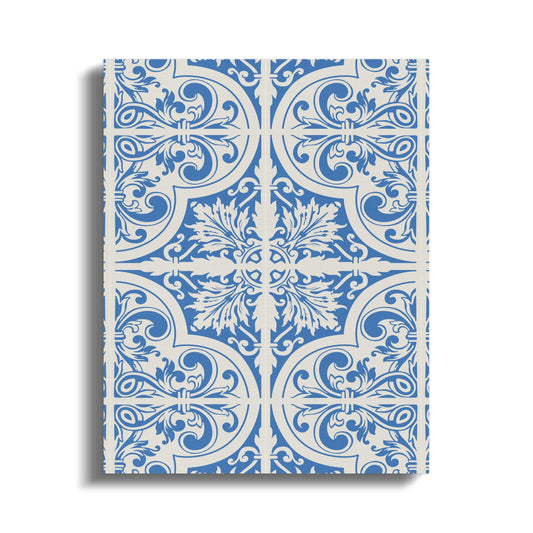 Premium Poster of William Morris Blue White Classic Pattern Canvas Wraps