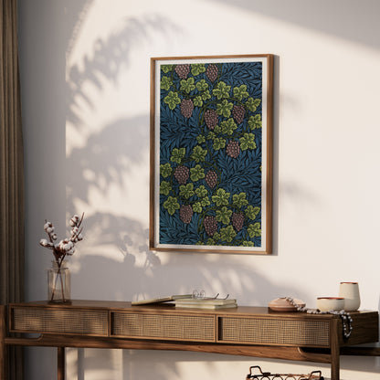 Premium Poster of William Morris Blue and Green Grapes Art Print Posters