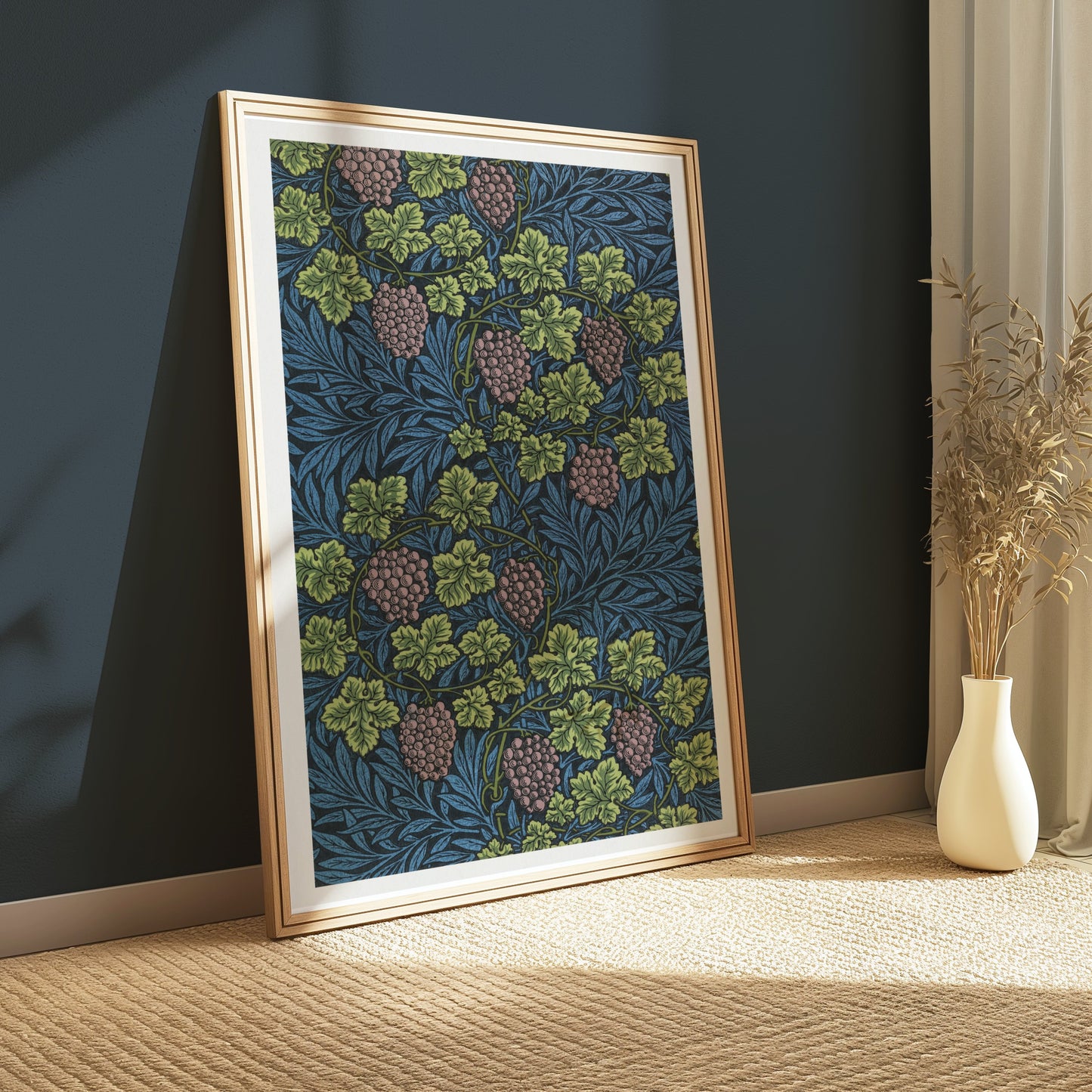 Premium Poster of William Morris Blue and Green Grapes Art Print Posters