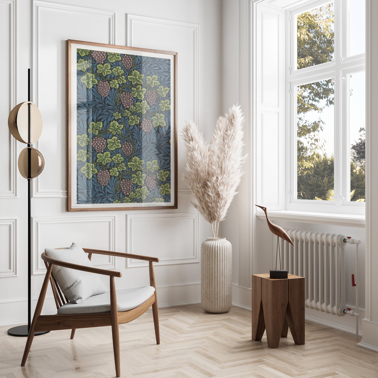 Premium Poster of William Morris Blue and Green Grapes Art Print Posters