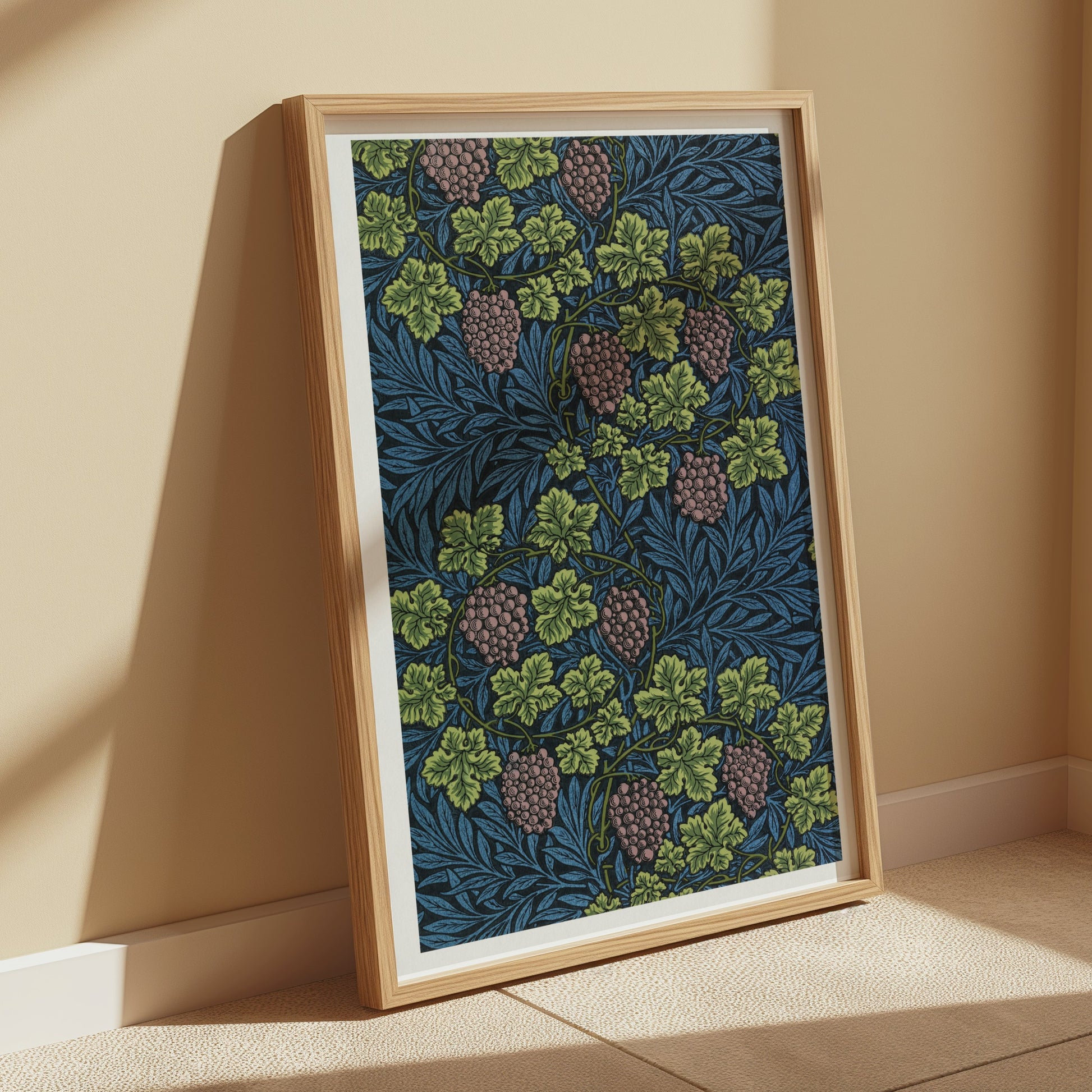 Premium Poster of William Morris Blue and Green Grapes Art Print Posters