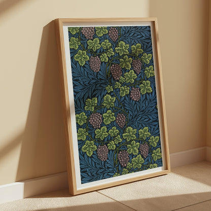 Premium Poster of William Morris Blue and Green Grapes Art Print Posters