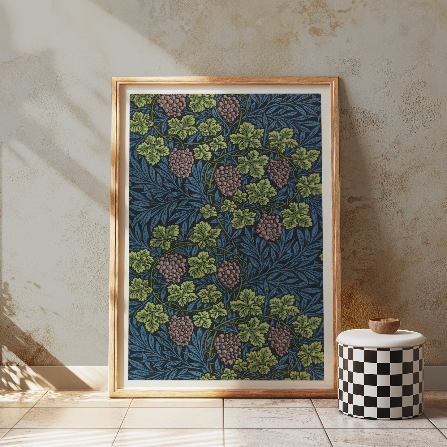 Premium Poster of William Morris Blue and Green Grapes Art Print Posters