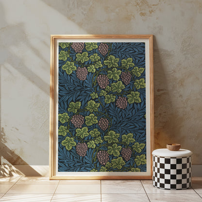 Premium Poster of William Morris Blue and Green Grapes Art Print Posters