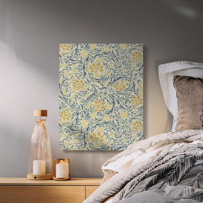 Premium Poster of William Morris Blue and Yellow Vines Canvas Wraps