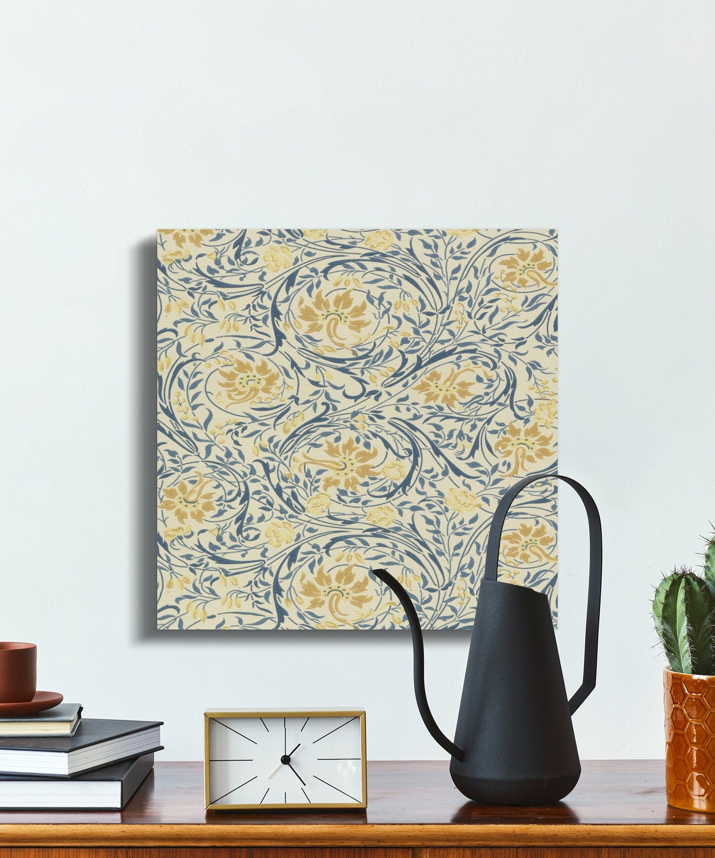 Premium Poster of William Morris Blue and Yellow Vines Canvas Wraps