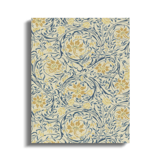 Premium Poster of William Morris Blue and Yellow Vines Canvas Wraps