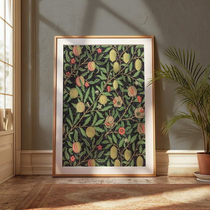 Premium Poster of William Morris Botanical Design Peach and Lemon Posters