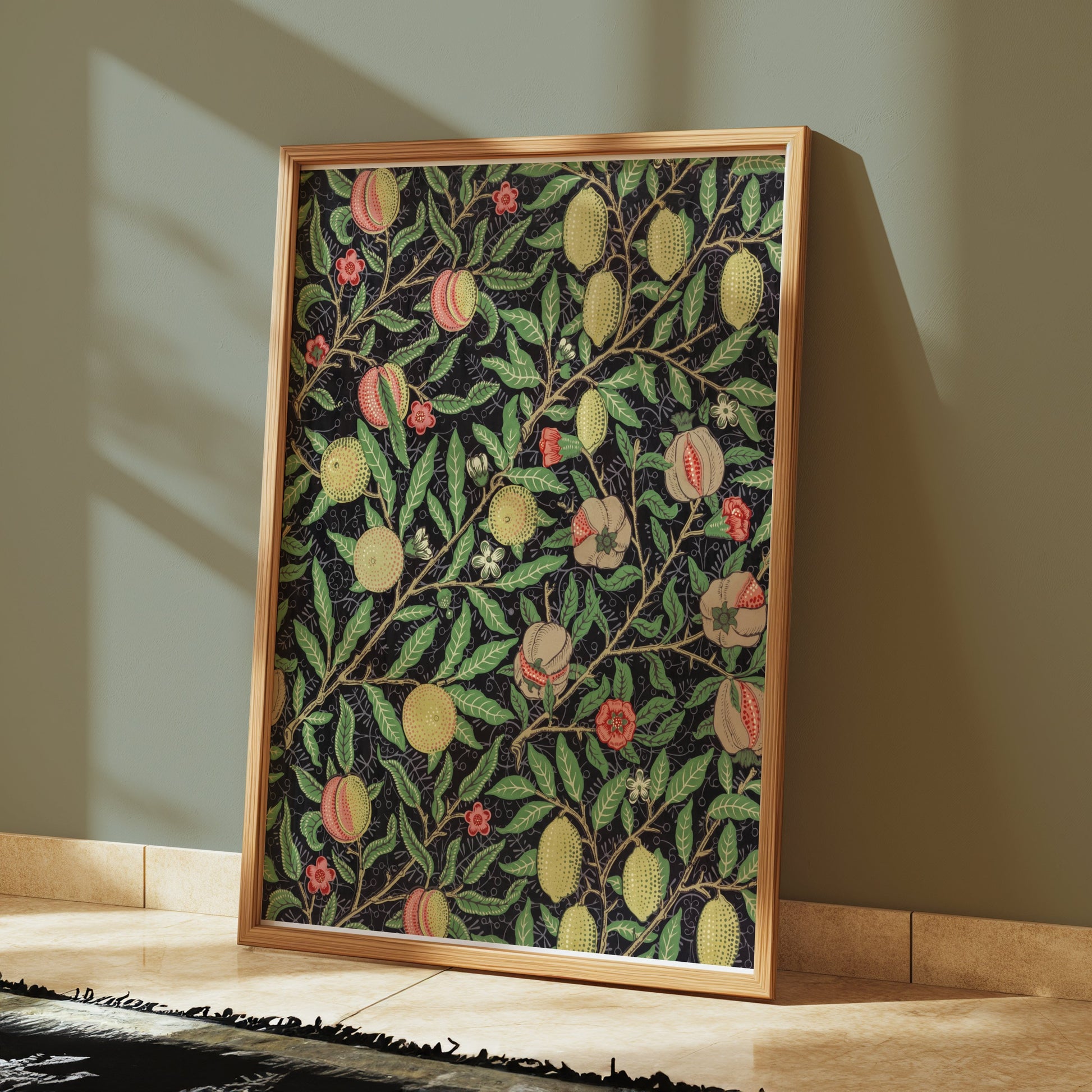 Premium Poster of William Morris Botanical Design Peach and Lemon Posters