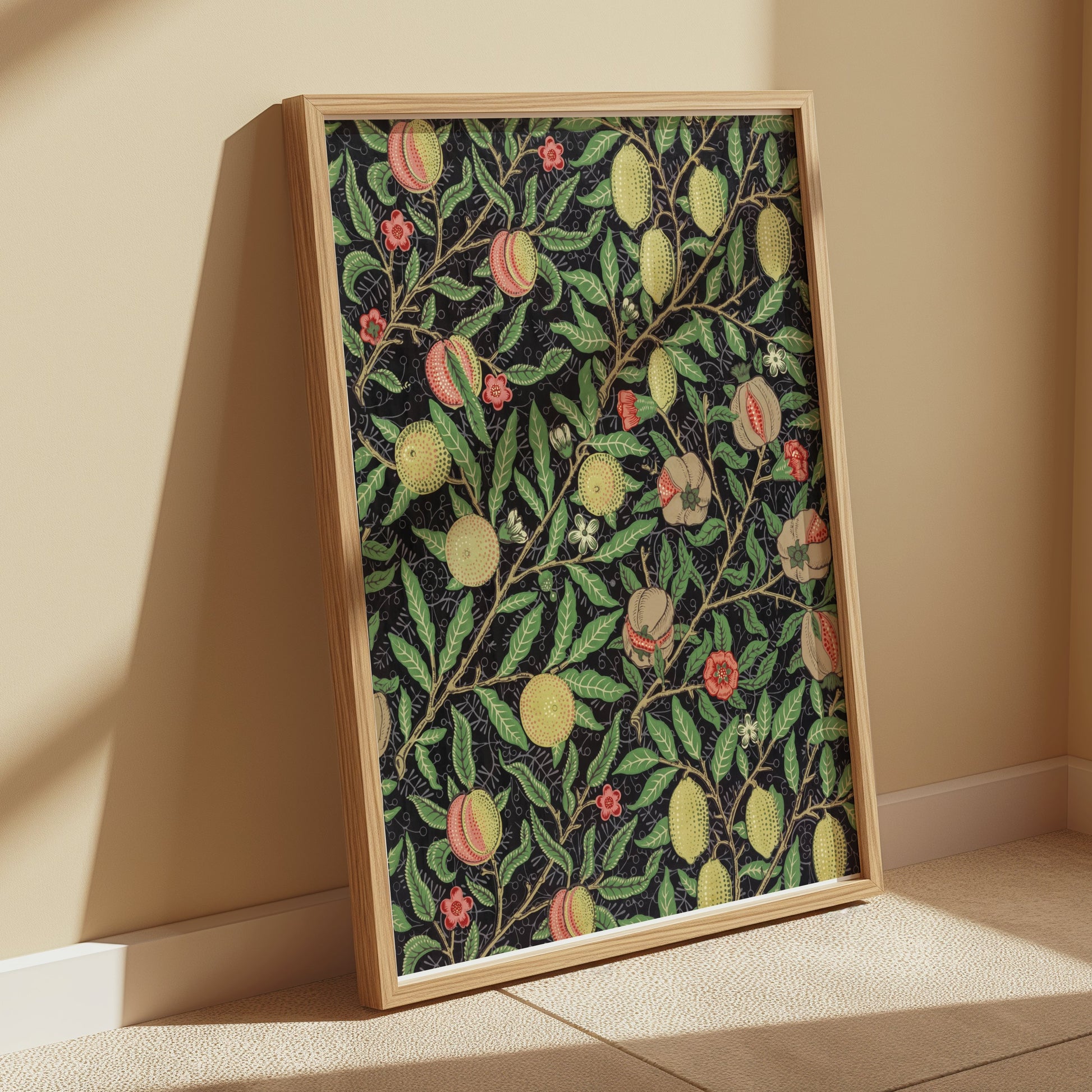 Premium Poster of William Morris Botanical Design Peach and Lemon Posters