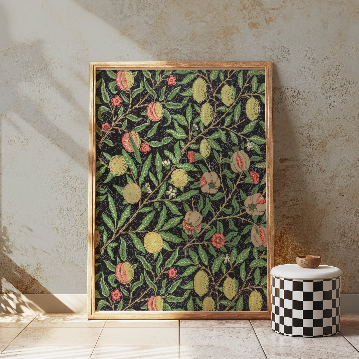 Premium Poster of William Morris Botanical Design Peach and Lemon Posters