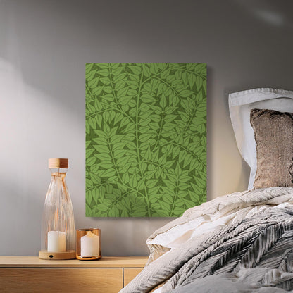 Premium Poster of William Morris Botanical Green Leaves Canvas Wraps