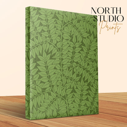 Premium Poster of William Morris Botanical Green Leaves Canvas Wraps