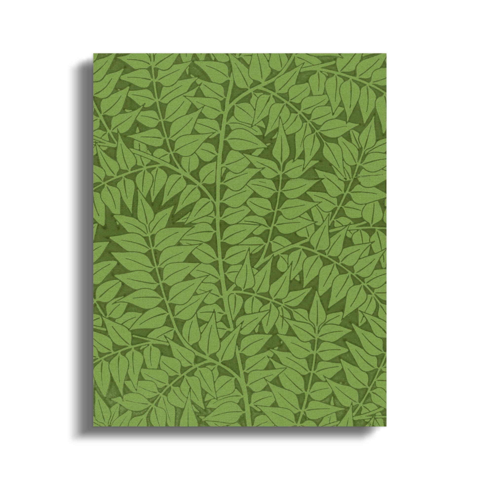 Premium Poster of William Morris Botanical Green Leaves Canvas Wraps