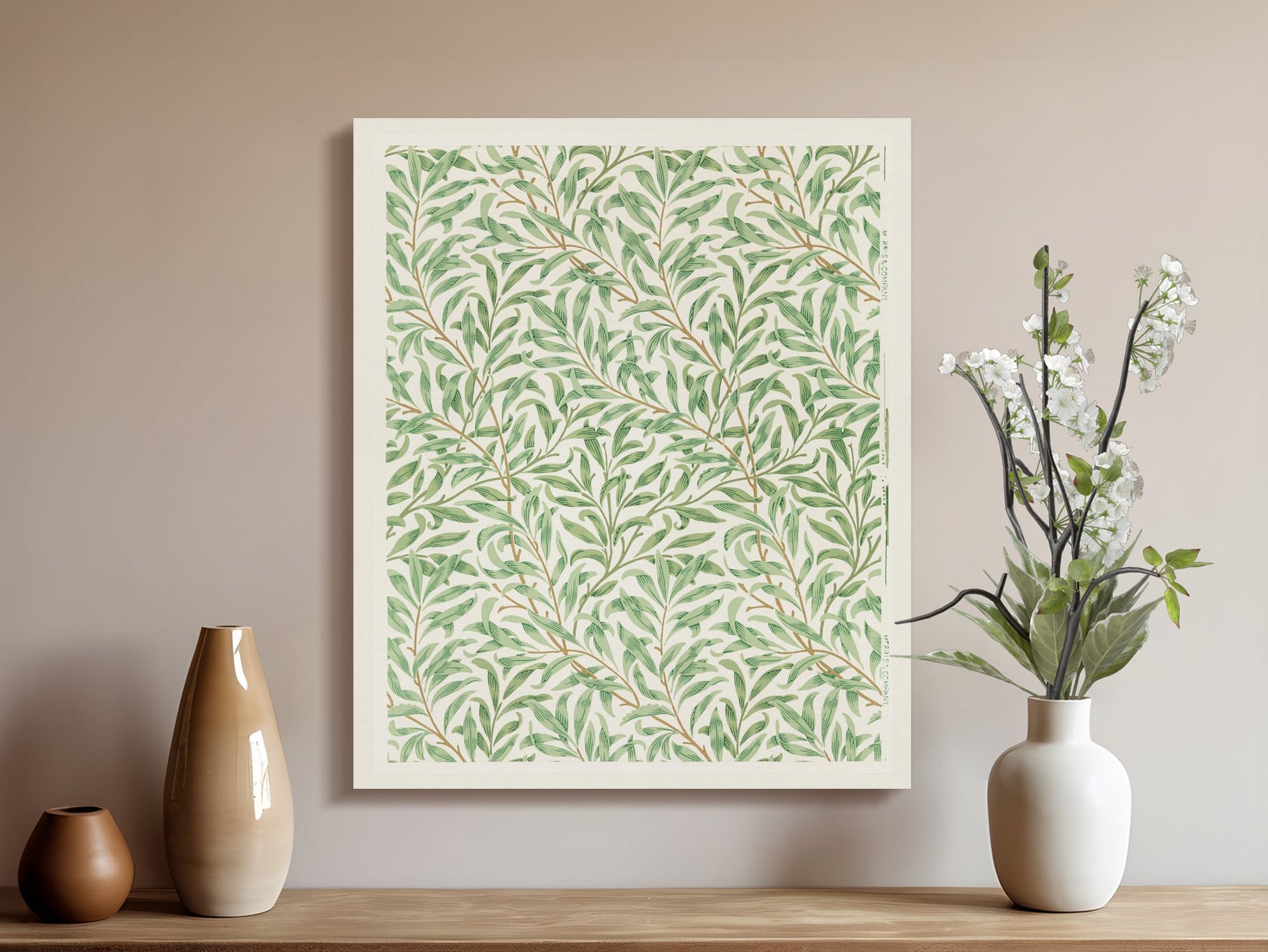 Premium Poster of William Morris Botanical Greenery Canvas Wraps