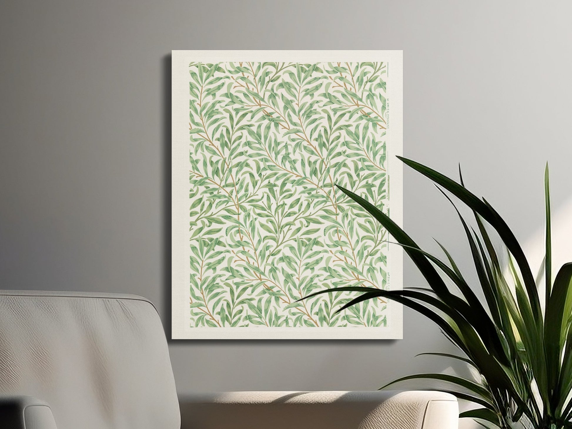 Premium Poster of William Morris Botanical Greenery Canvas Wraps