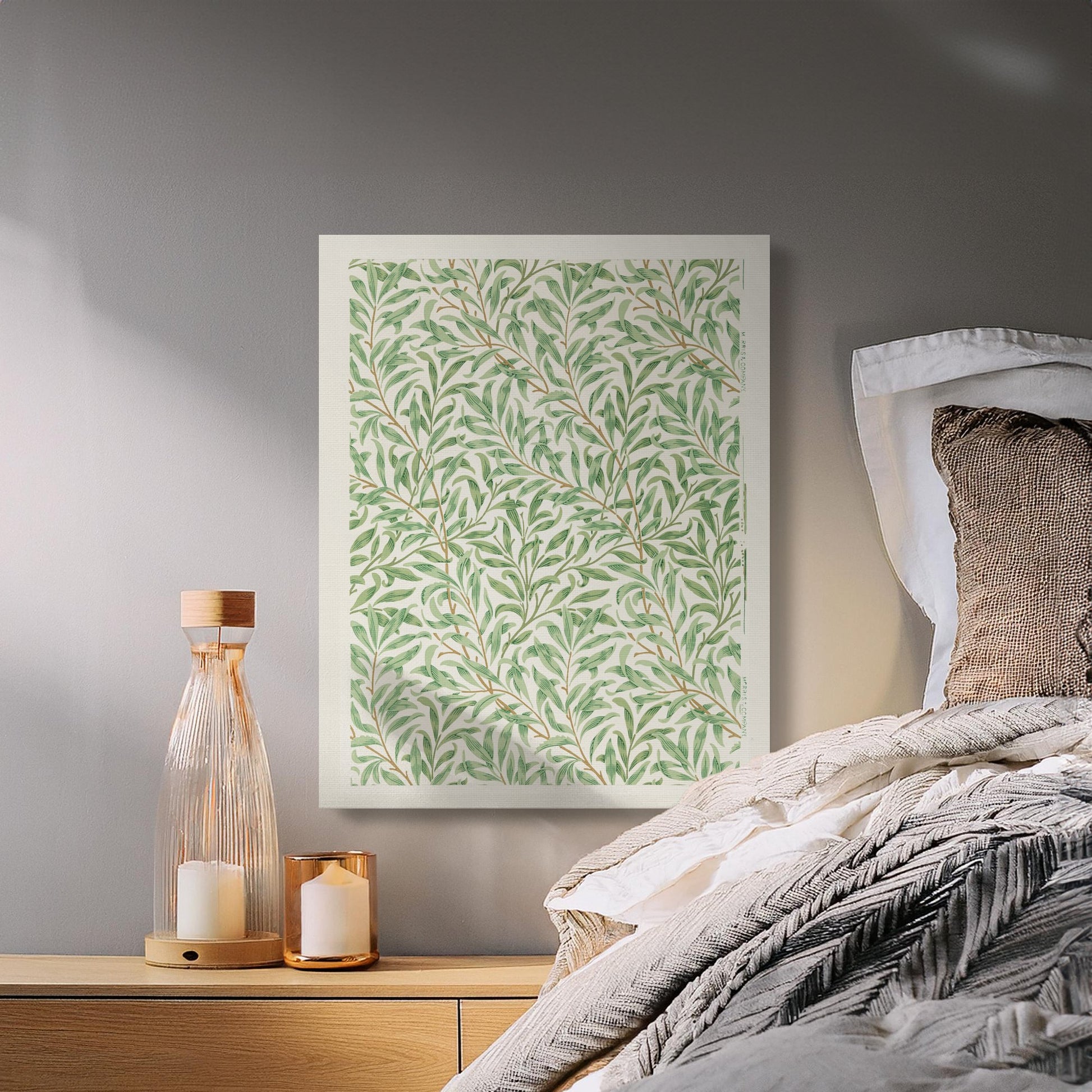Premium Poster of William Morris Botanical Greenery Canvas Wraps