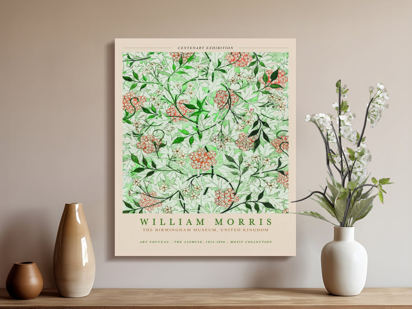 Premium Poster of William Morris Centenary Art Birmingham Canvas Wraps