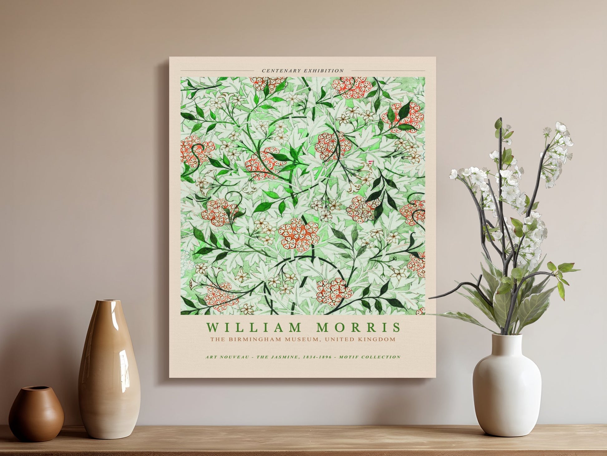 Premium Poster of William Morris Centenary Art Birmingham Canvas Wraps