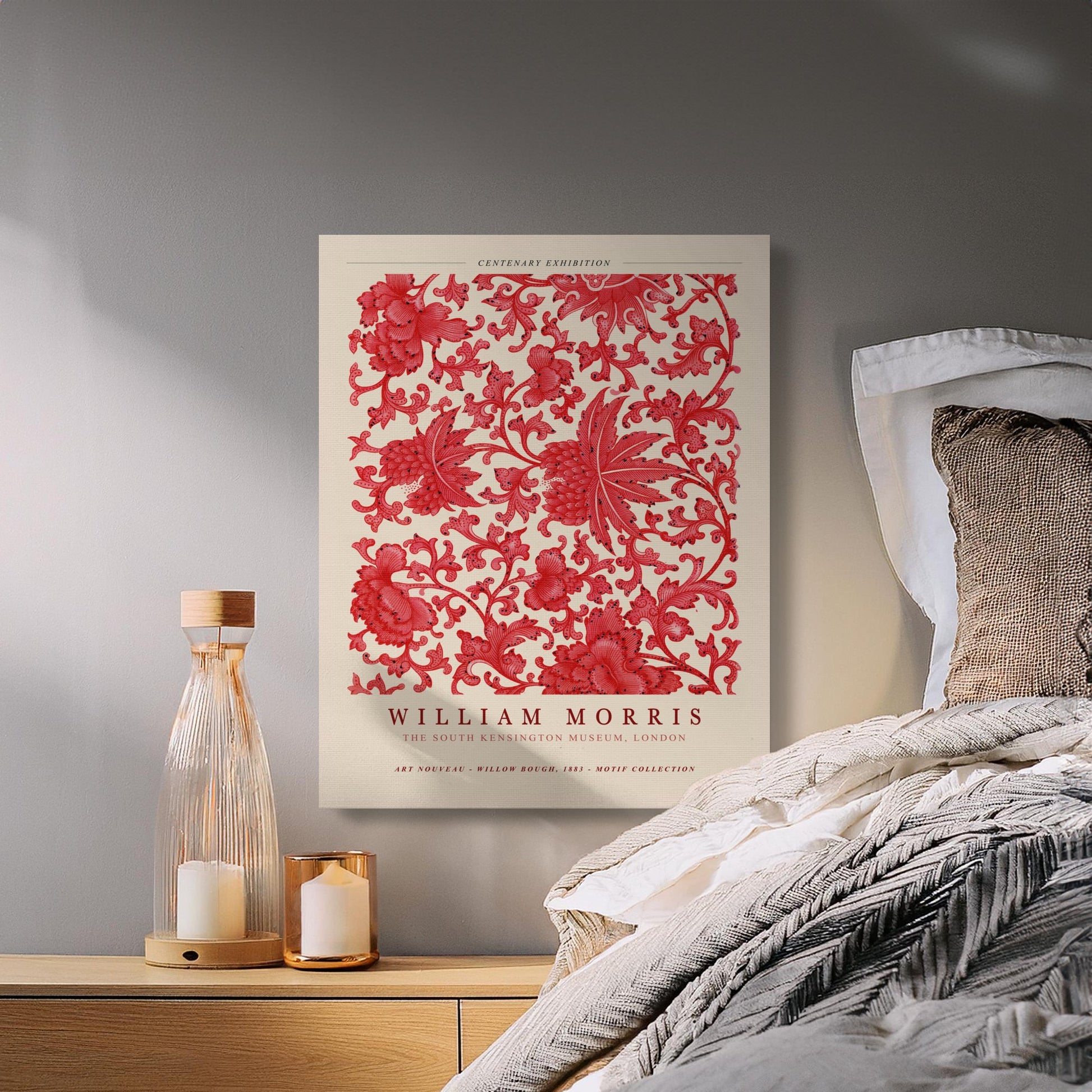 Premium Poster of William Morris Centenary Exhibition Canvas Wraps