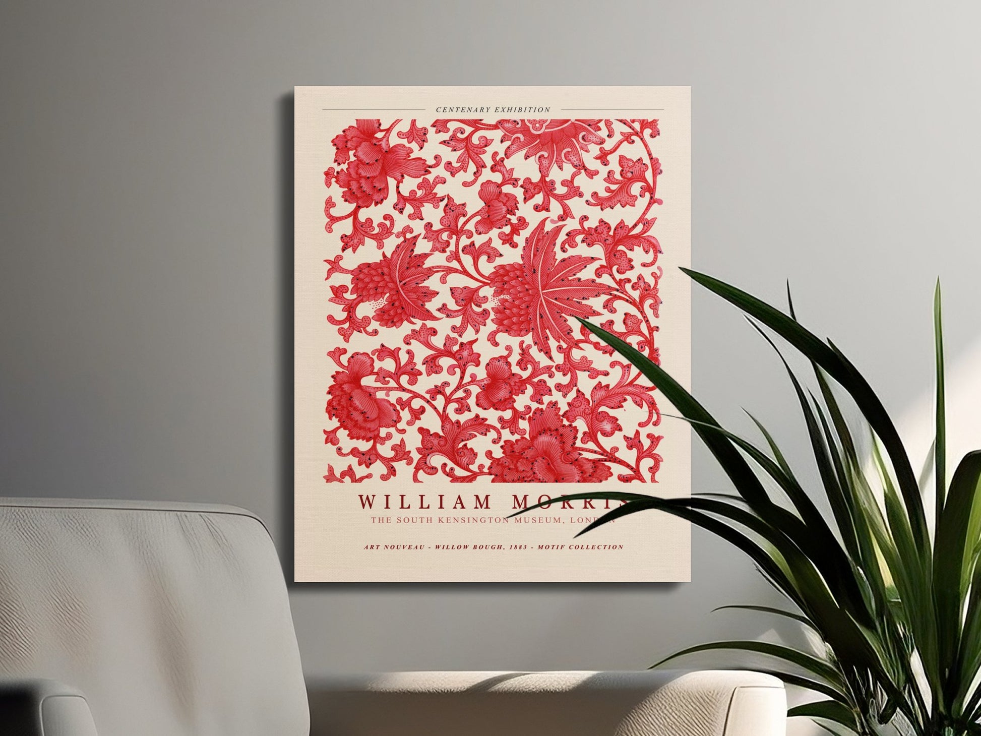 Premium Poster of William Morris Centenary Exhibition Canvas Wraps