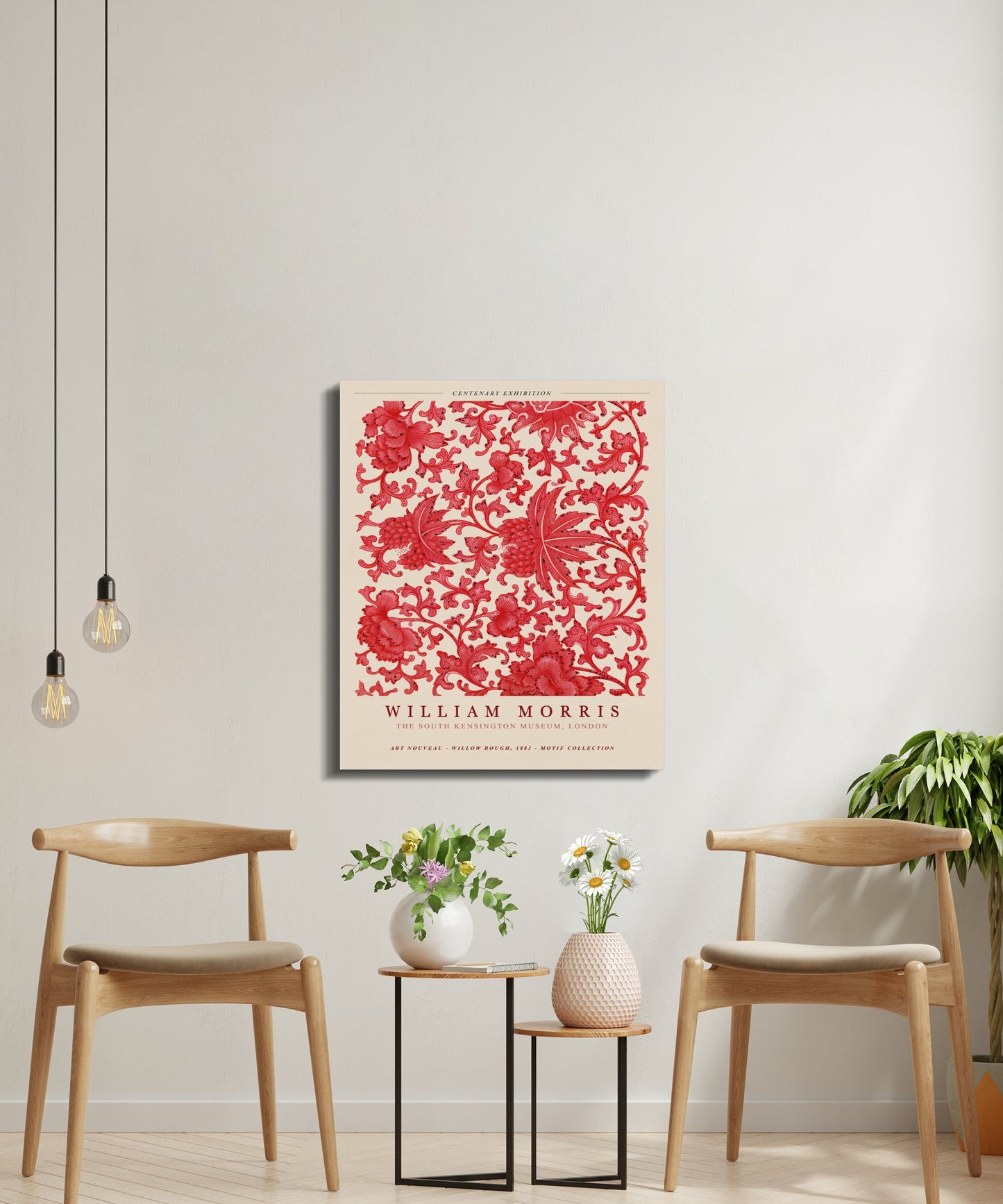 Premium Poster of William Morris Centenary Exhibition Canvas Wraps