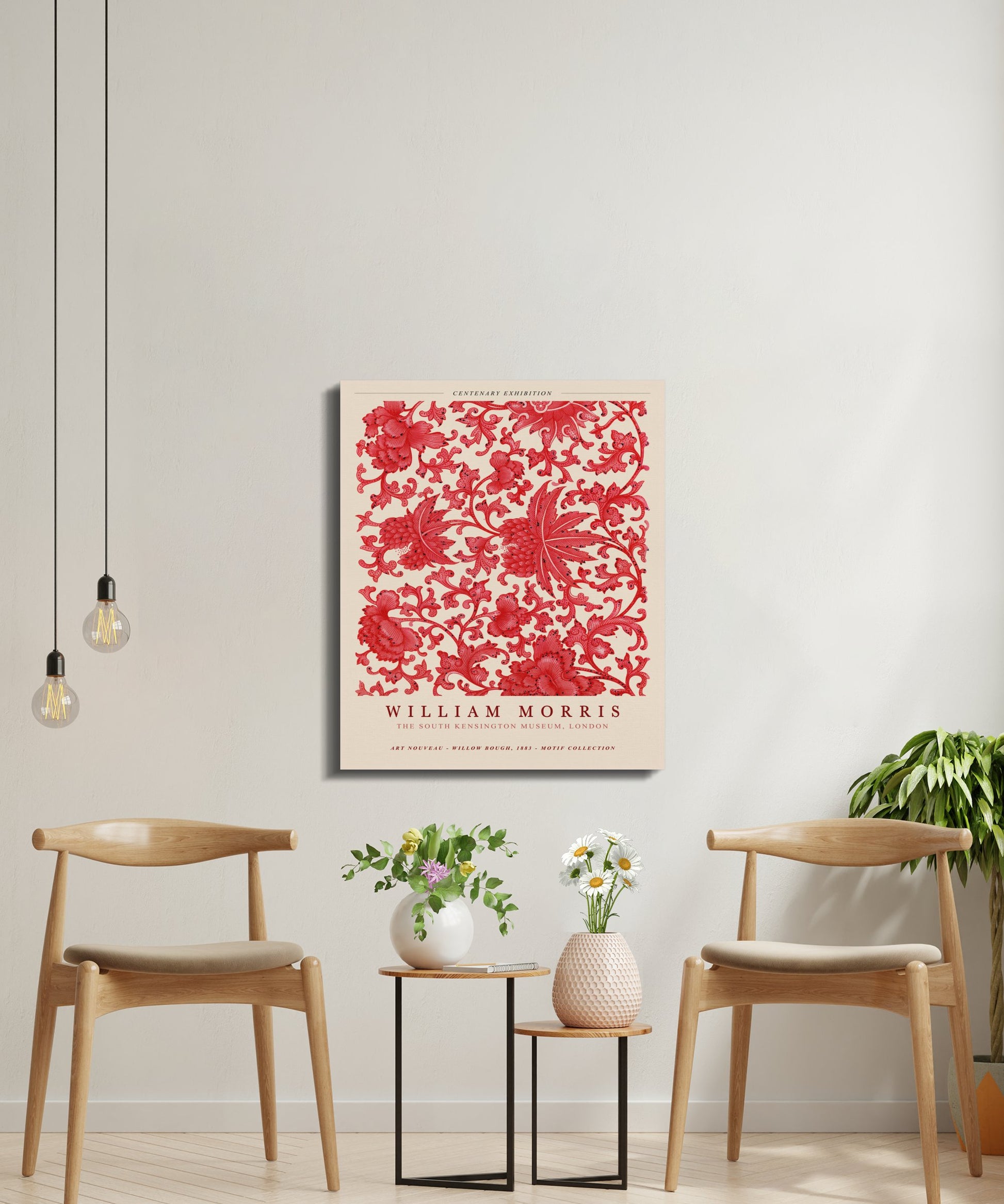 Premium Poster of William Morris Centenary Exhibition Canvas Wraps