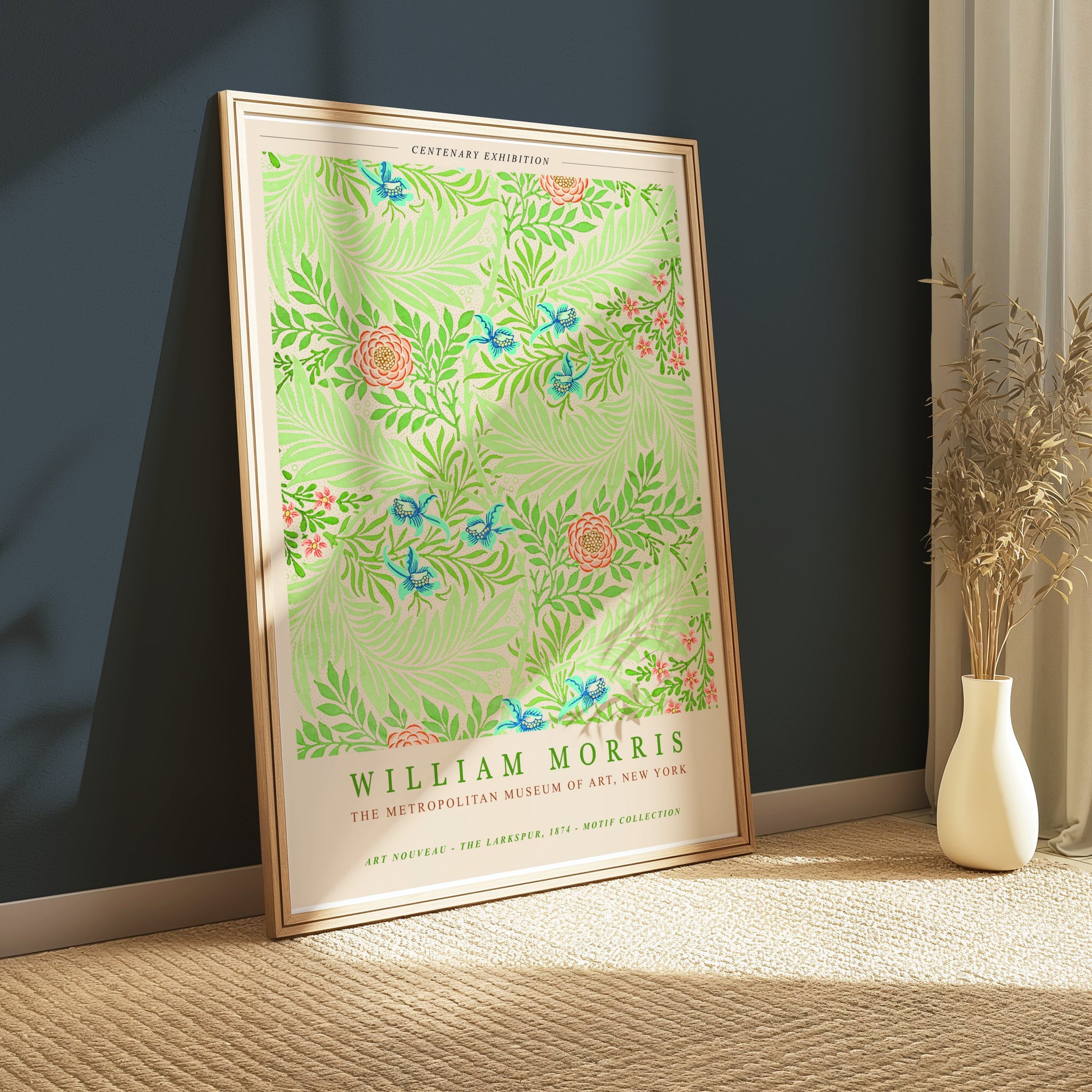 Premium Poster of William Morris Centenary Exhibition Floral Art Posters