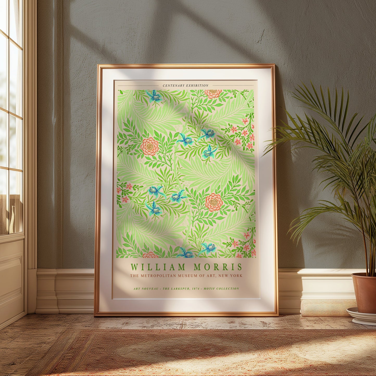 Premium Poster of William Morris Centenary Exhibition Floral Art Posters
