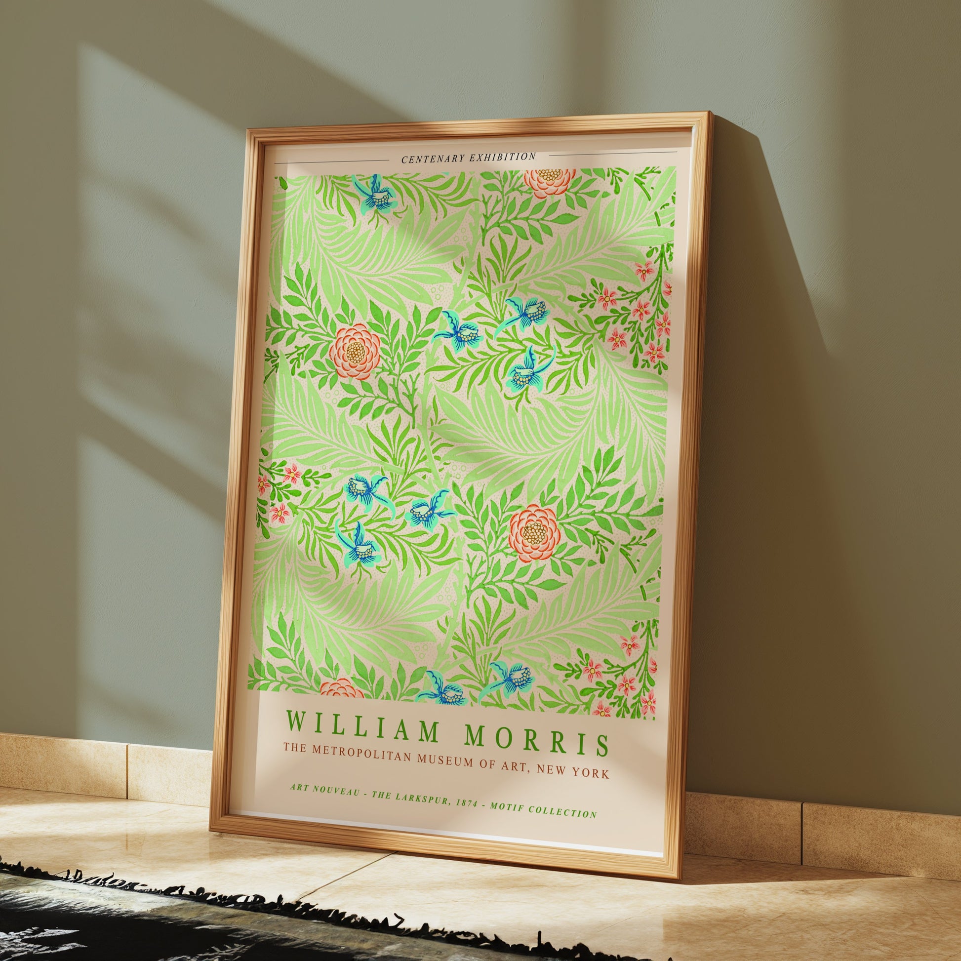 Premium Poster of William Morris Centenary Exhibition Floral Art Posters