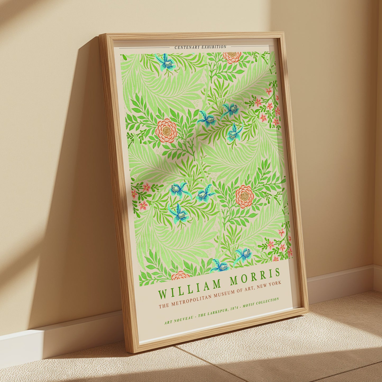 Premium Poster of William Morris Centenary Exhibition Floral Art Posters