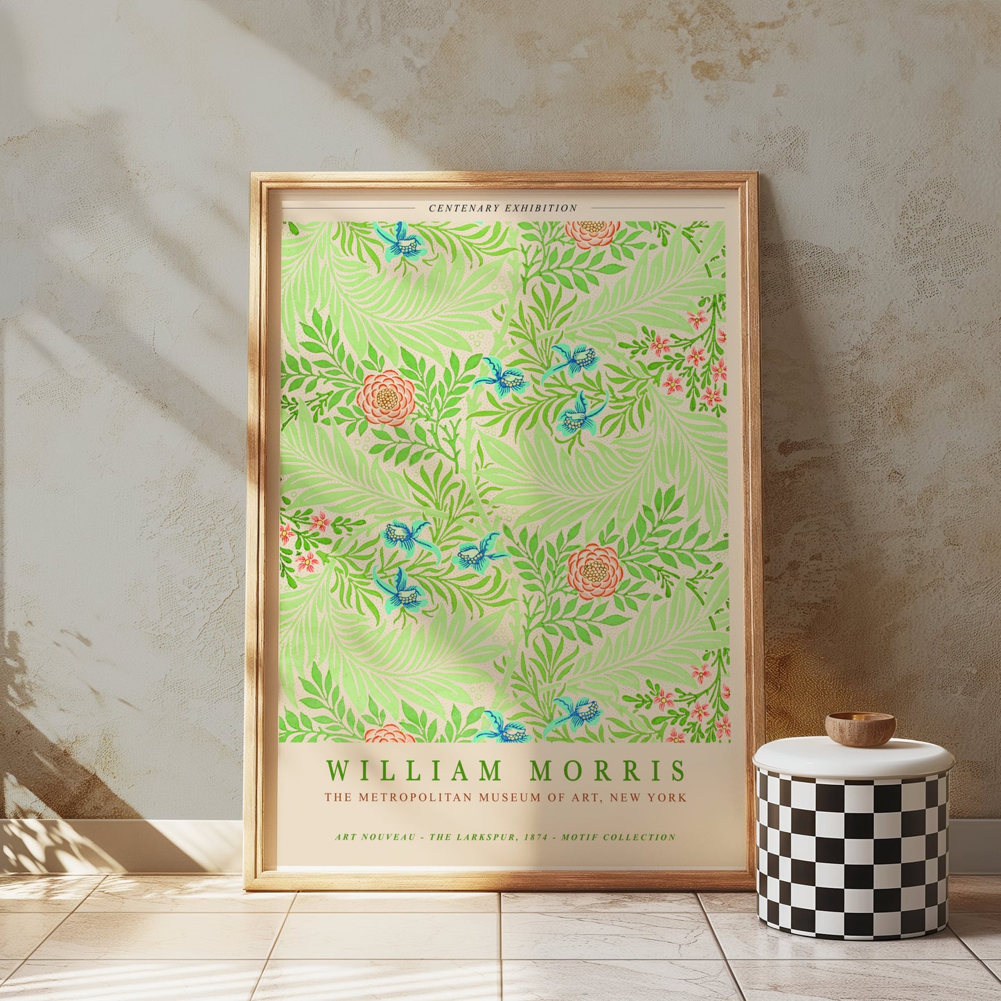Premium Poster of William Morris Centenary Exhibition Floral Art Posters