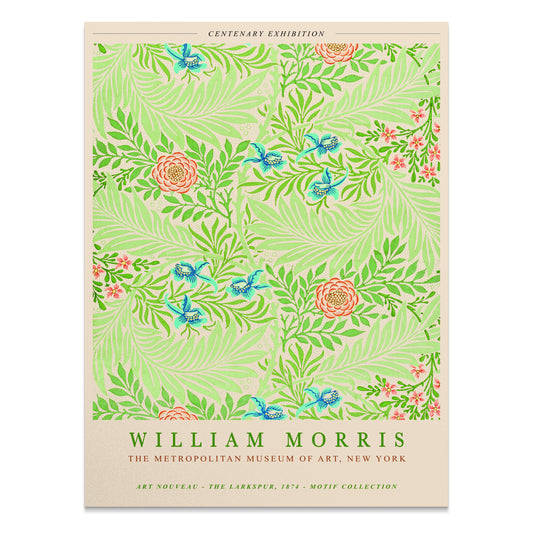 Premium Poster of William Morris Centenary Exhibition Floral Art Posters