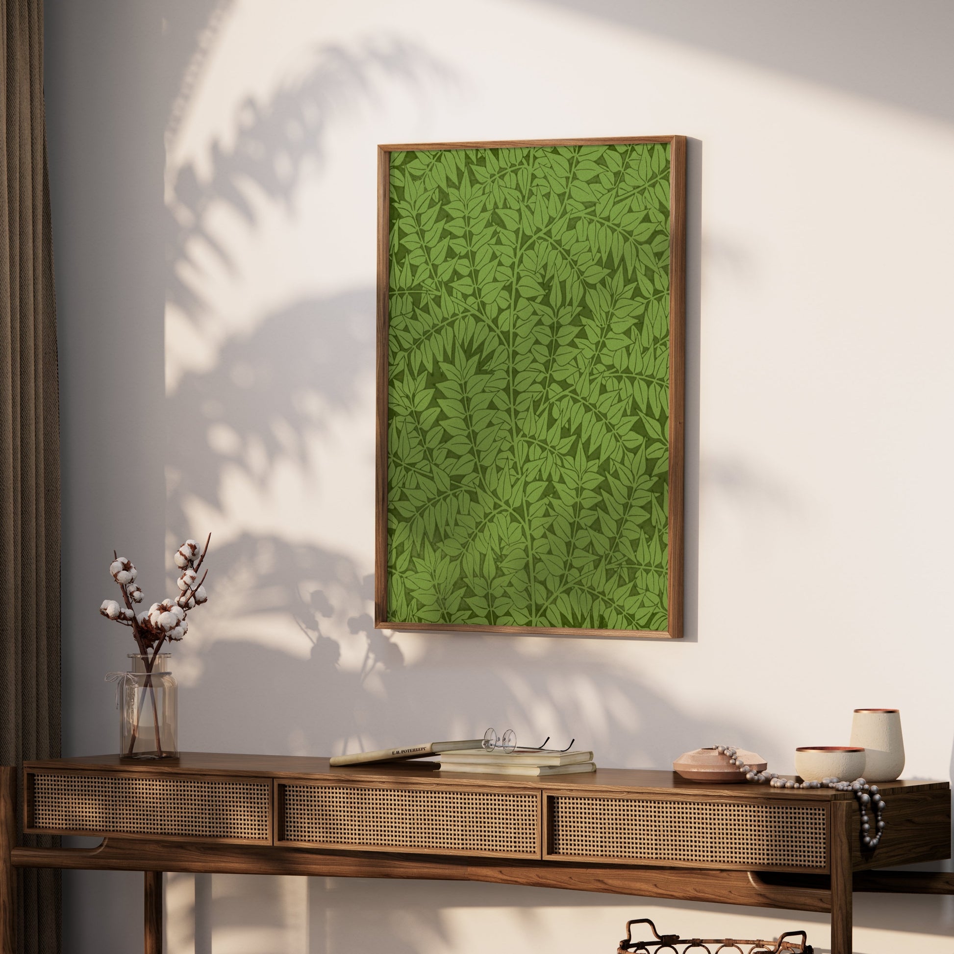 Premium Poster of William Morris Classic Green Botanical Leaf Print Posters