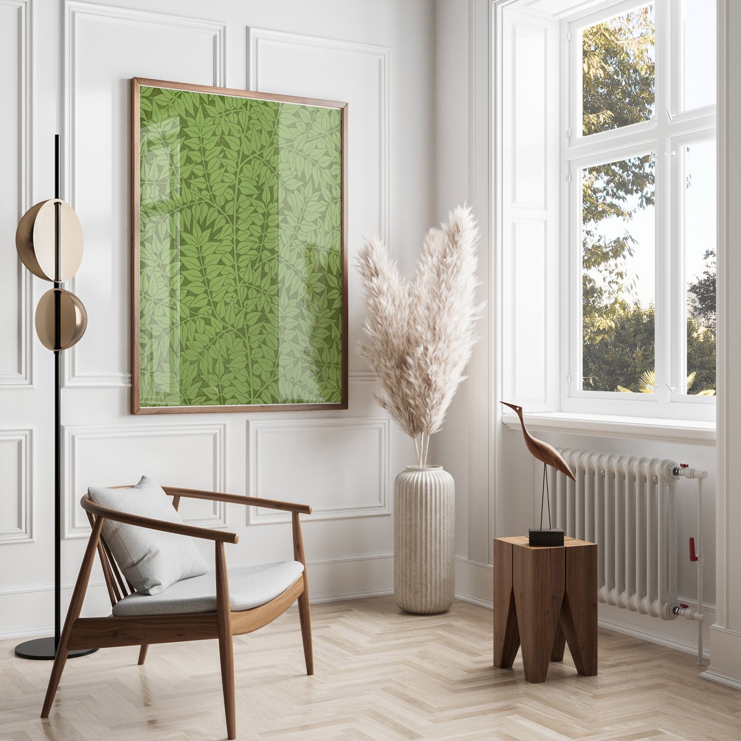 Premium Poster of William Morris Classic Green Botanical Leaf Print Posters