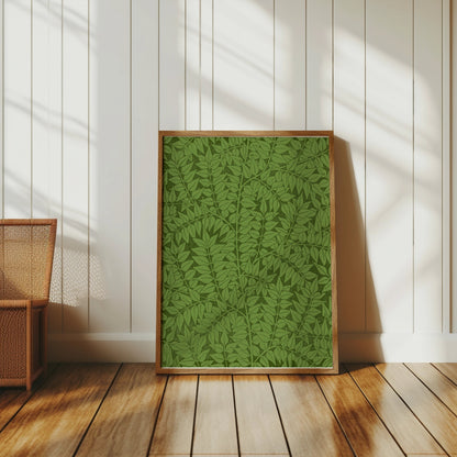 Premium Poster of William Morris Classic Green Botanical Leaf Print Posters