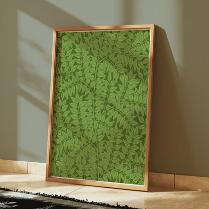 Premium Poster of William Morris Classic Green Botanical Leaf Print Posters